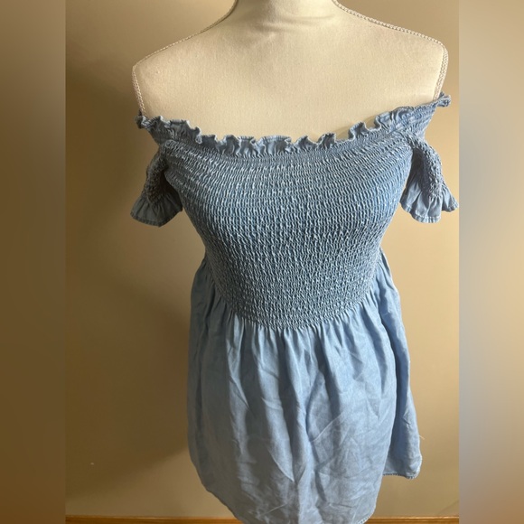 Nwt forever 21 woven denim dress size small - Picture 3 of 12